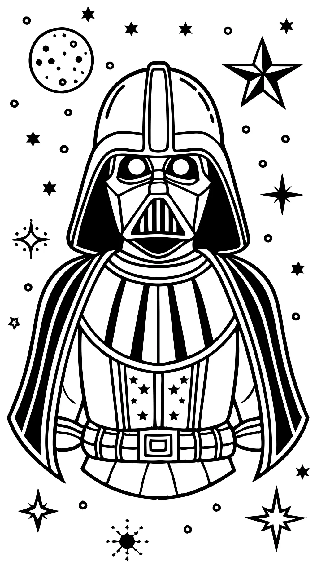 Páginas para colorear de Star Wars Darth Vader